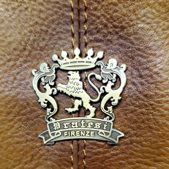 Pratesi Firenze,Elegant Brown Leather Shoulder Bag - Picture 4 of 17